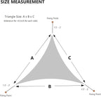 AsterOutdoor Sun Shade Sail Triangle 12' x 12' x 12' UV Block Canopy - Image 4