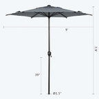 Abba Patio 9FT Lyon Outdoor Patio Umbrella Outdoor Table Umbrella - Image 3