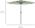 Best Choice Products 10ft Solar Polyester LED Lighted Patio Umbrella w/Tilt - Image 7