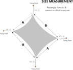 AsterOutdoor Sun Shade Sail Rectangle 8' x 12' UV Block Canopy - Image 4