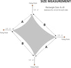 AsterOutdoor Sun Shade Sail Rectangle 10' x 13' UV Block Canopy - Image 4
