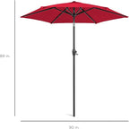Best Choice Products 7.5ft Heavy-Duty Round Outdoor Market Table Patio Umbrella - Image 7