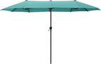 13 ft Large Double-Sided Patio Umbrella, Outdoor Umbrella, Turquoise | HERA'S by HERASPALACE