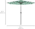 Best Choice Products 10ft Solar Polyester LED Lighted Patio Umbrella w/Tilt - Image 7