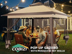 COBIZI Pop Up Gazebo 11x11 Canopy Tent, Outdoor Screened Gazebo Shelter - Image 9