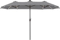 13 ft Patio Umbrella with 120 LED Solar Lights Outdoor Umbrella, 8 Colors by HERASPALACE