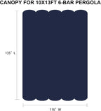 Pergola Shade Cover Replacement Canopy Top Compatible - Image 3