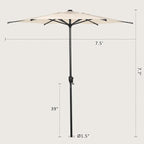 Abba Patio 7.5FT Lyon Outdoor Patio Umbrella Outdoor Table Umbrella - Image 7