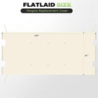 85x208 in Pergola Shade Cover for L-PG080PST Pergola | Beige, Cover Only - Image 3