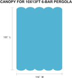 Pergola Shade Cover Replacement Canopy Top Compatible - Image 3