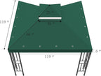 Sumfaller 10x10 FT Gazebo Replacement Canopy Top Cover | Double Tiered Canopy - Image 6