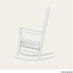 POLYWOOD Presidential Rocking Chair in White - Image 5