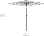 Best Choice Products 10ft Solar Polyester LED Lighted Patio Umbrella w/Tilt - Image 7