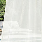 MIULEE Ivory Waterproof Outdoor Sheer Curtains - Image 6