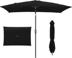 JEAREY 6.5x10 ft Rectangular Patio Umbrellas Rectangle Outdoor Umbrella by JEAREYOutdoorsCollection