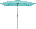 JEAREY 6.5x10 ft Rectangular Patio Umbrellas Outdoor Market Umbrella by JEAREYOutdoorsCollection