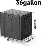 36 Gal Waterproof Outdoor Storage Box UV Resistant Deck Box | Resin storage bin - Image 2