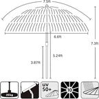 AMMSUN 7.5ft Hula Thatched Hawaiian Tiki Patio Beach Umbrella - Image 6