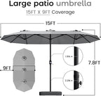 DomeShade 15ft Patio Umbrella - Image 4