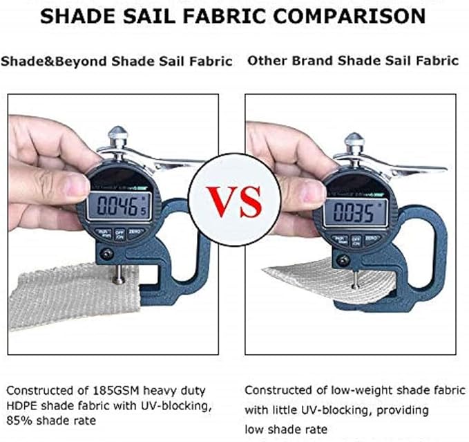 Shade&Beyond 5'x7' Sun Shade Sail Canopy Rectangle, UV Block Breathable Curved - Image 4