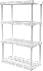 Gracious Living 4 Pack Light Duty Storage Shelves, Knect-A-Shelf 4-Shelf - Image 6
