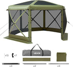 VEVOR Pop up Gazebo Screen Tent, 10 x 10 ft Large 6-Sided Camping Canopy Tent - Image 9