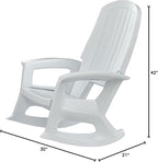 Rockaway Heavy Duty All Weather Rocking Chair, 3 Pack | Polyethylene Outdoor - Image 3