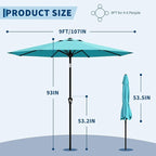 GarveeLife 9FT Umbrella Outdoor Patio, Pool Umbrella - Image 2