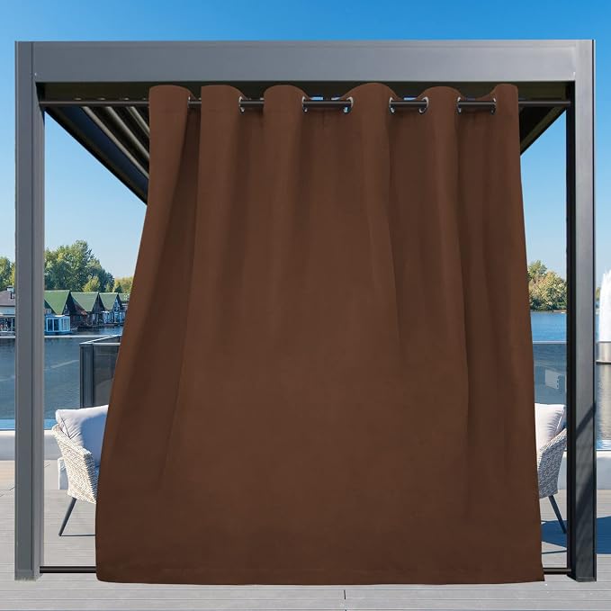 Easy-Going Outdoor Curtains for Patio 1 Panel, 110x120 inch, Weatherproof - Image 3