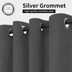 Easy-Going Outdoor Curtains for Patio 2 Panels, 54x84 inch, Weatherproof - Image 2