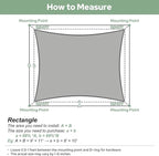 TasticTotes Rectangle Sun Shade Sail, 95% UV Blockage, Yard & Deck. Reinforced - Image 3