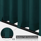 Easy-Going Outdoor Patio Curtains 2 Panels, 54x108 inch, Teal | Privacy - Image 3