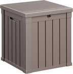 ROJIK 51 Gallon Resin Deck Box, Lockable Waterproof Weatherproof Outdoor by ROJIK