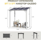 Aoxun 8’x5’ Gazebo for Patio, Gazebo Pergola - Image 2