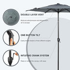 Abba Patio 7.5FT Lyon Outdoor Patio Umbrella Outdoor Table Umbrella - Image 2