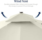 Best Choice Products 9x12ft LED Cantilever Patio Umbrella w/Base Included & - Image 7