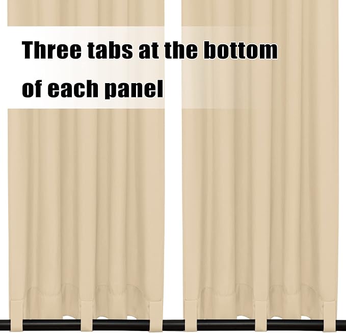 Easy-Going Outdoor Curtains for Patio 2 Panels, 54x84 inch, Weatherproof - Image 4