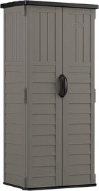 Suncast 22 Cu Ft, Vertical Storage Shed, Pad-Lockable Double Doors by Unknown