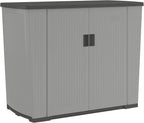 Suncast XL Outdoor Storage Cabinet, 130 Gal, Peppercorn Gray by Unknown
