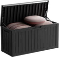90 Gallon Waterproof Resin Deck Box, UV Resistant Outdoor Storage by KFY
