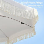 AMMSUN 7ft Patio Umbrella with Fringe Outdoor Tassel Umbrella UPF50+ Premium - Image 4