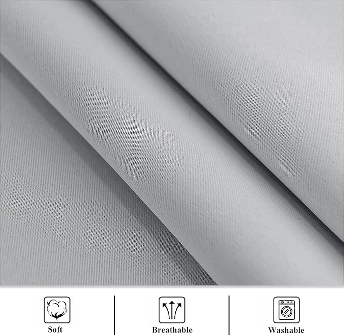 Porch Curtains Outdoor W70 x L84 Inch Silver Grey, 1 Panel | Grommet, Thermal - Image 6