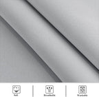 Outdoor Curtains W52 x L108 Inch Silver Grey, 1 Panel | Patio Waterproof - Image 6