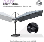 PURPLE LEAF Patio Umbrella Outdoor 10' x 10' Square Easy Setup Light Grey | - Image 8