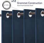 PureFit Outdoor Curtains for Patio Waterproof Weatherproof Outside Curtains | - Image 4