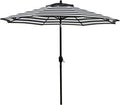 Sunnyglade 9' Patio Umbrella Black and White Outdoor Table Umbrella 8 Ribs | by Sunnyglade