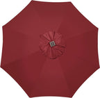 9 ft Solar Umbrella, 32 LED Lighted Patio Umbrella, Table Market Umbrella - Image 4