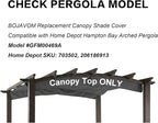 Pergola Shade Cover Replacement Canopy Top Compatible - Image 3