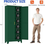 GAIOUS 75'' Tall Metal Garage Storage Cabinet, File Cabinet - Image 2