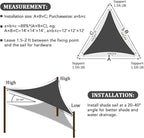 Shade&Beyond Triangle Sun Shade Sail 16'X16'X16' Permeable Canopy Dark Grey - Image 6